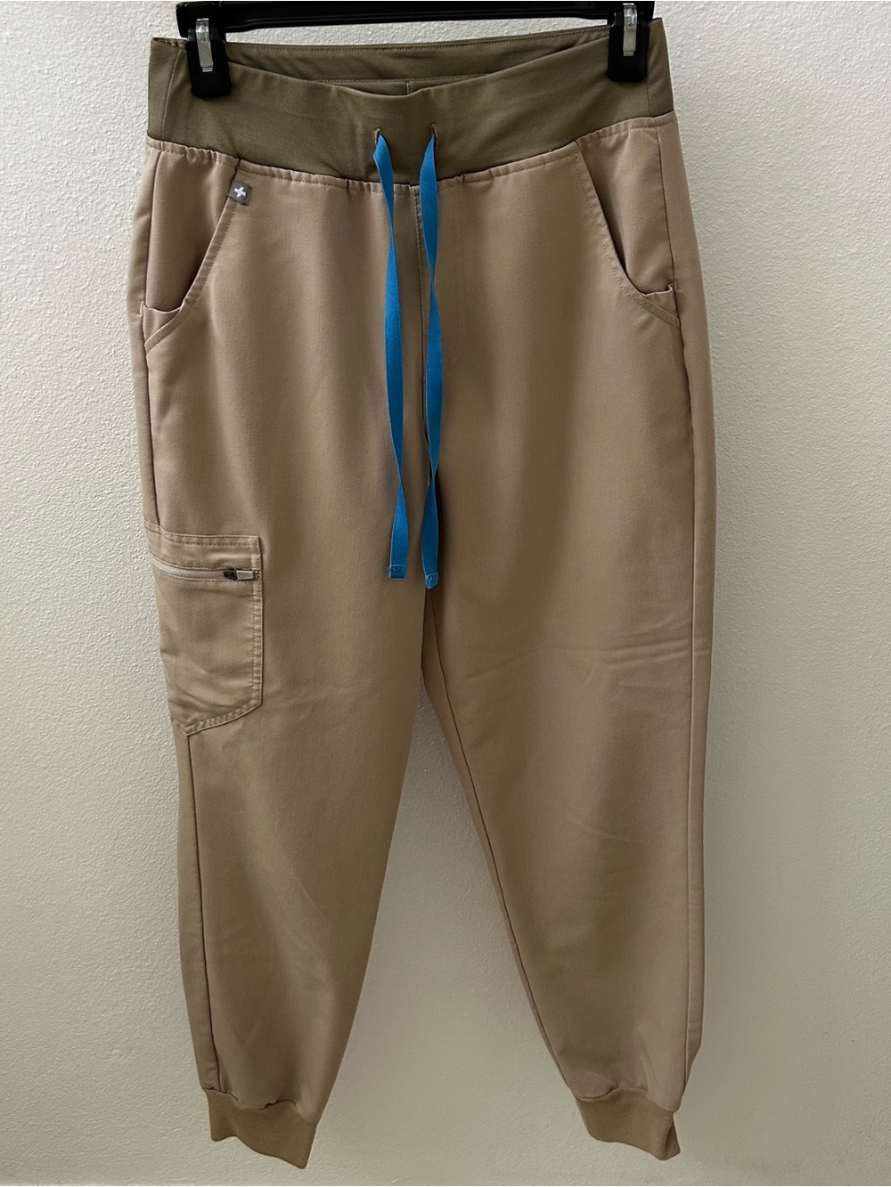 Figs Sandstone Jogger Pants with Blue Drawcord